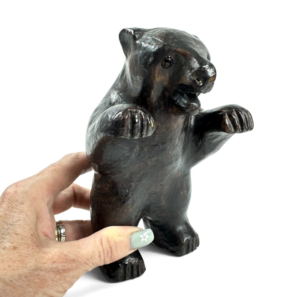 Carl Roos Hammerdal Swedish bear sculpture made from forest moss composite